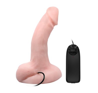 Zakrzywiony realistyczny penis z wibracjami 20 cm